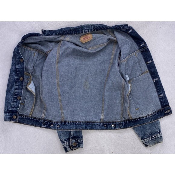 Levi's Denim Trucker Jacket Men's Medium Blue 70507 Made in USA Vintage 1980's - Picture 8 of 16